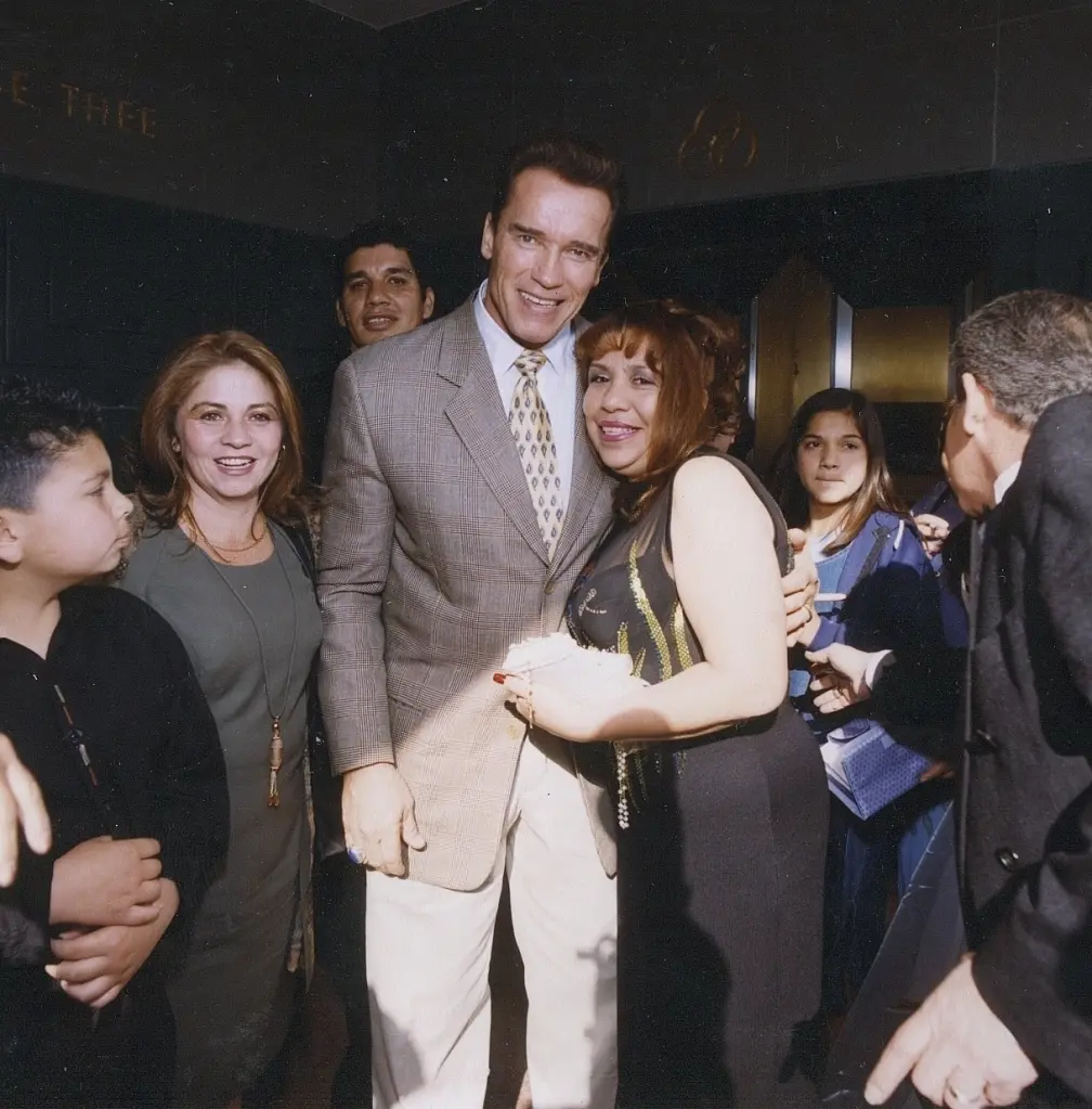 Mildred Patricia Baena and Arnold Schwarzenegger